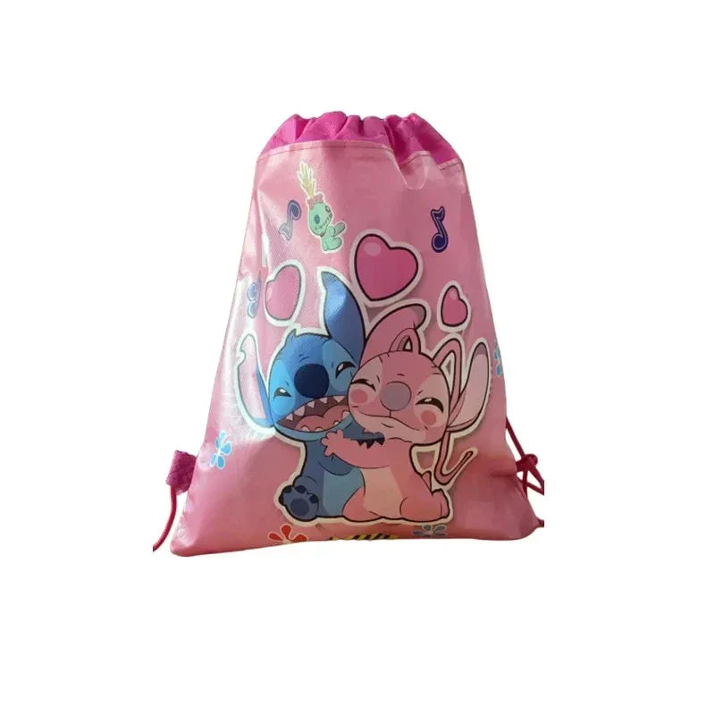 12Pcs Lilo, Stitch, Mickey & Minnie Drawstring Bags – Kids Party Gifts