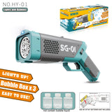 luminous automatic Electric Bubble Gun Gatlin Bubble Gun