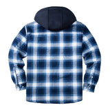 MAGCOMSEN Men's Flannel Shirt Jacket with Removable Hood