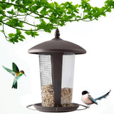 2-in-1 Bird Feeder for Garden Weather Resistant Metal