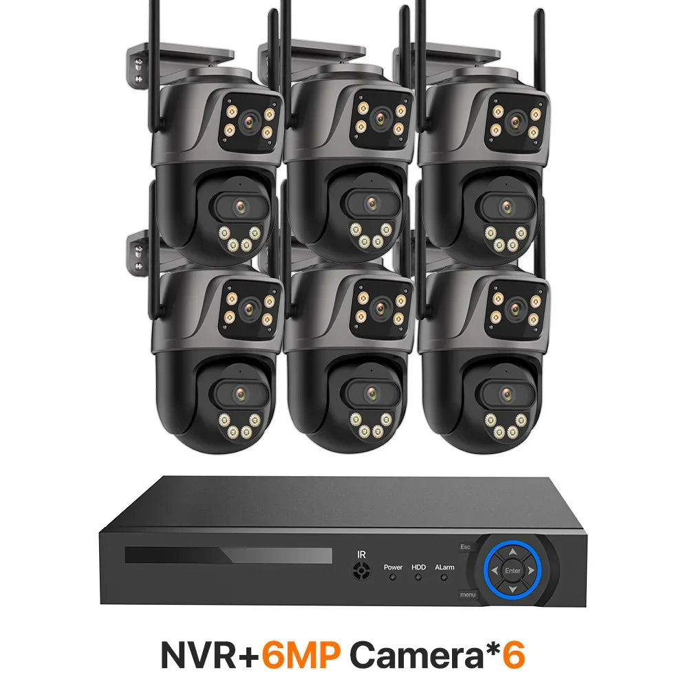 6MP PTZ Camera Dual Lens POE Surveillance System