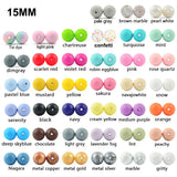 15mm 100pcs Round Silicone Beads Teether Baby Nursing