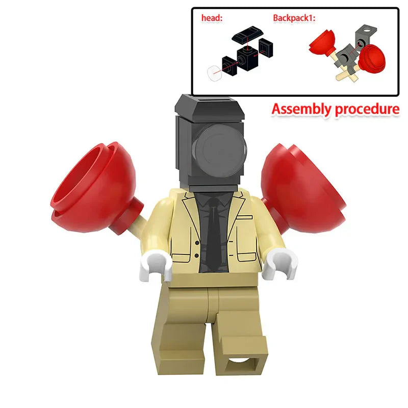 Skibidi Toilet Mini Building Block Anime Action Figure