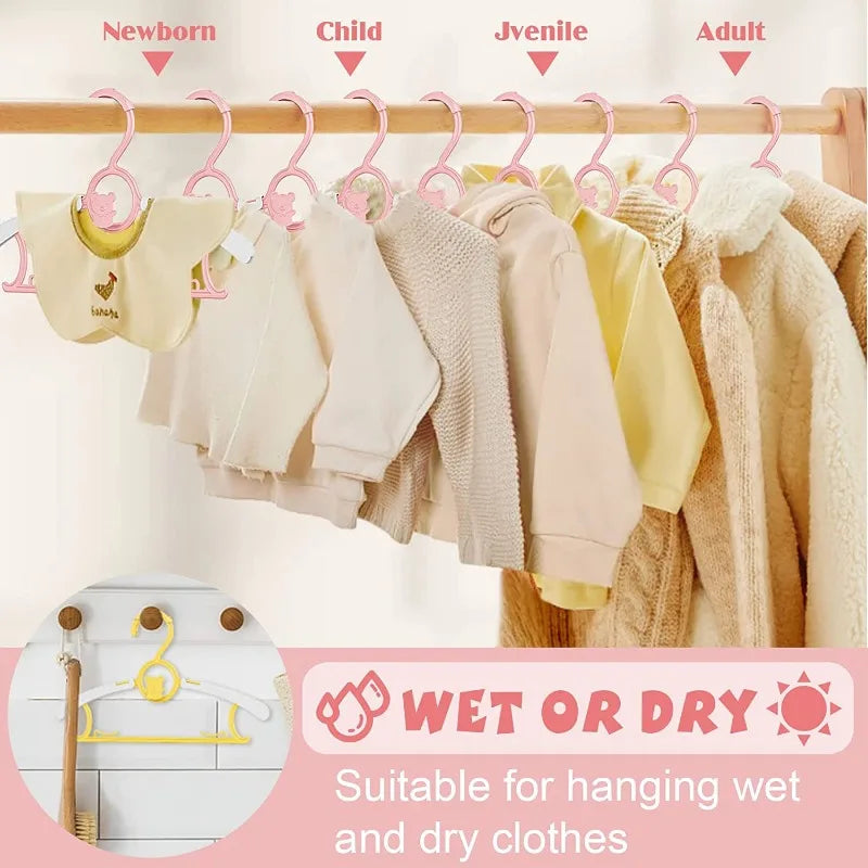 UNTIOR Non-slip Baby Clothes Hanger Adjustable Storage Hangers