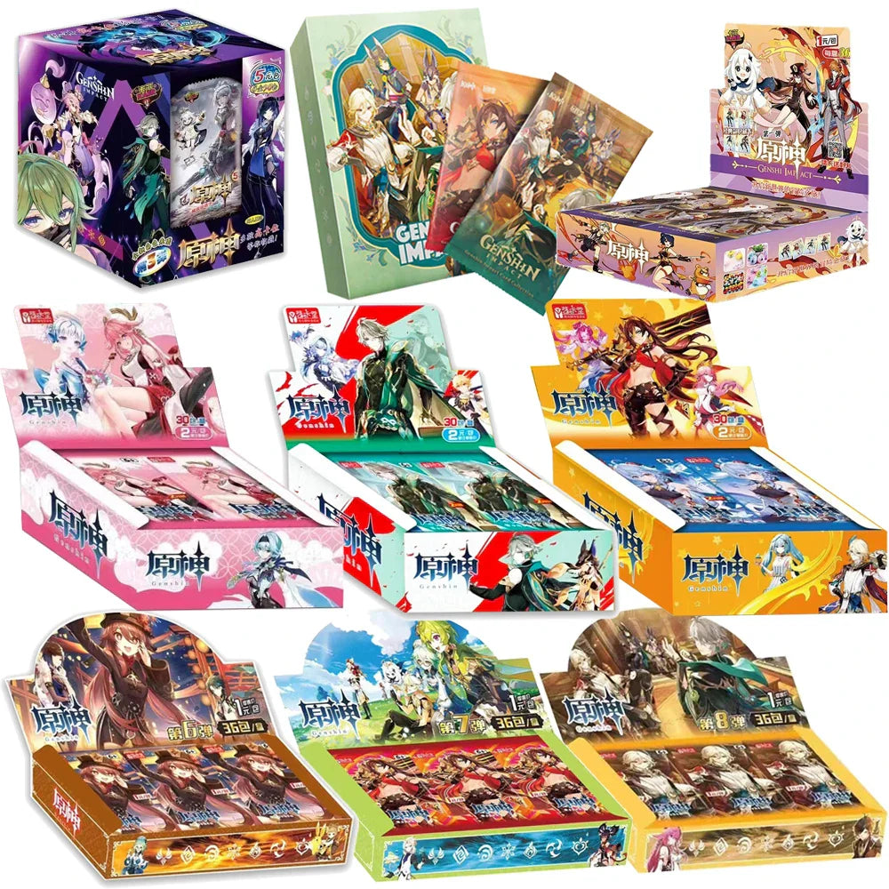 Genshin Impact Cards Anime TCG Game Collection Pack