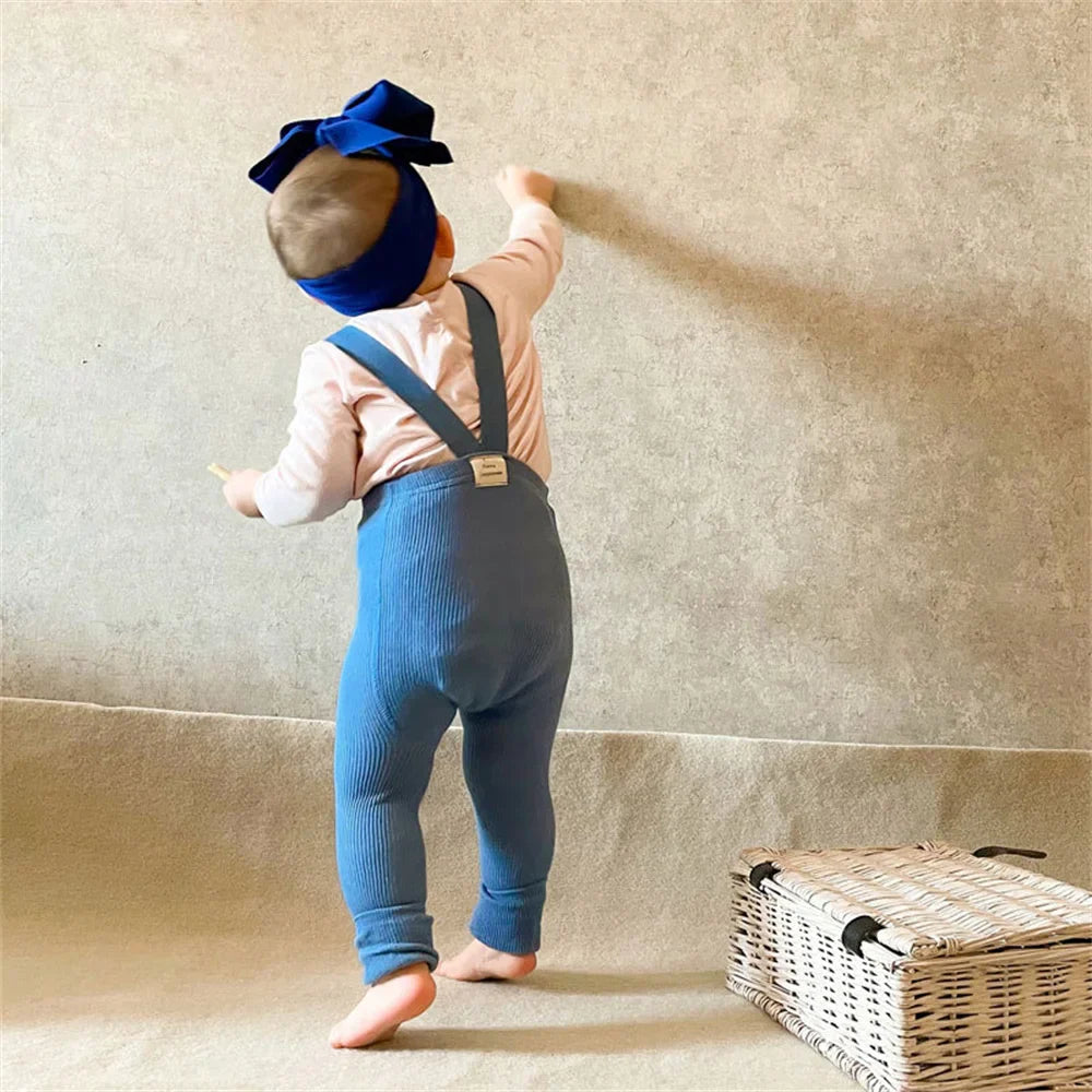 Newborn Baby Tights with Suspender Knitted High Waisted