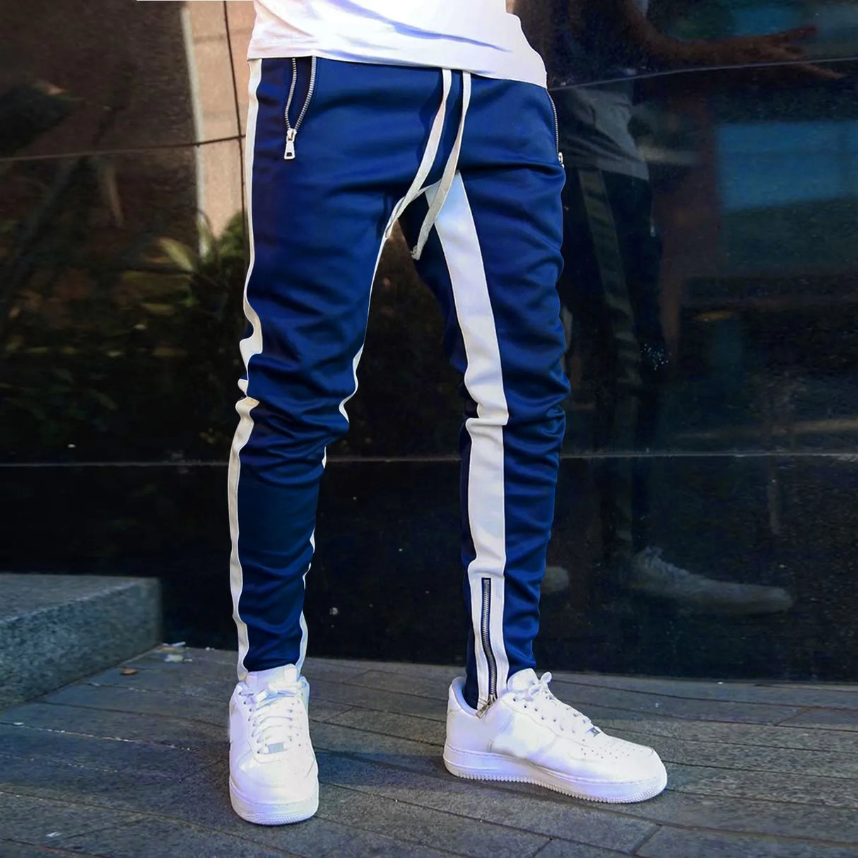 New Men's Casual Fashion Pants Streetwear Sportswear Skinny