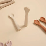 Food Grade Baby Soft Silicone Spoon Fork Set
