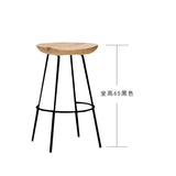 High Wood Stool Modern Minimalist High Chair Solid