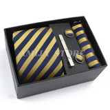 Men's Tie Gift Box With Neckties Handkerchiefs Cufflinks