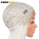 FREEDOM Synthetic Lace Wig Short Bob Straight Middle