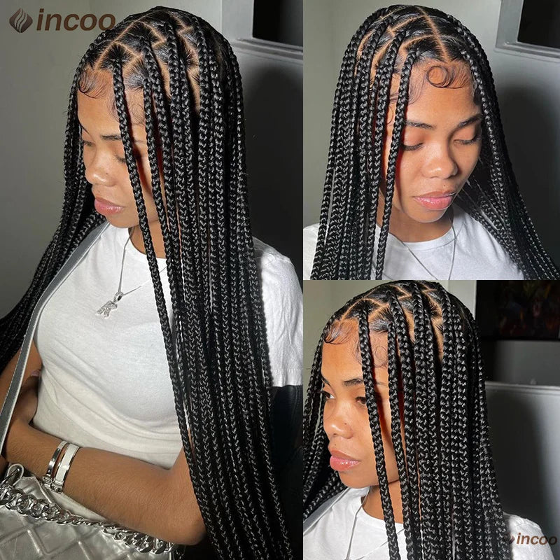 Jumbo Knotless Box Braids Wig For Black Women