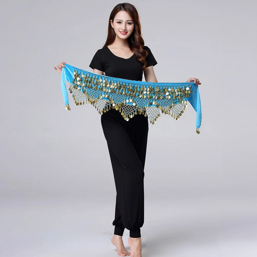 1Pc Belly Dance Waist Chain – 5-Layer Gold Coin Hip Scarf
