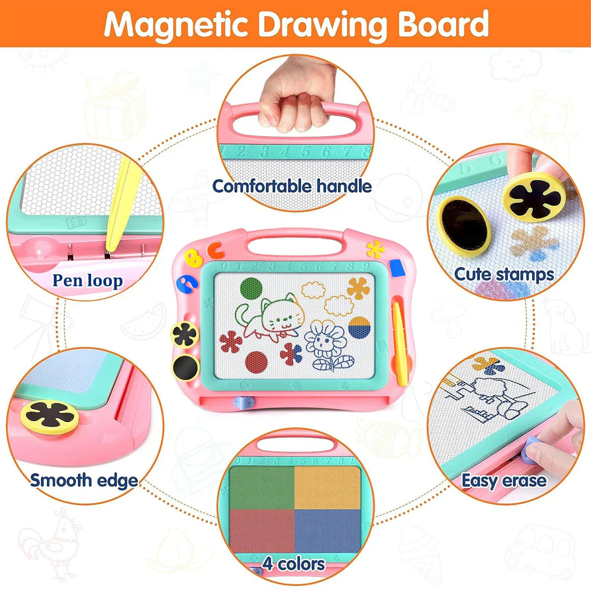 Magnetic Drawing Board for Kids Large Doodle Board