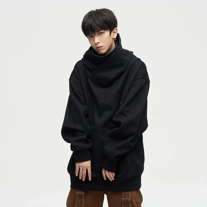 Autumn Ninja Streetwear Turtleneck Hoodies For Men Letter