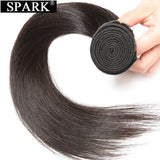 SPARK 12A Brazilian Straight Human Hair Extension 1B