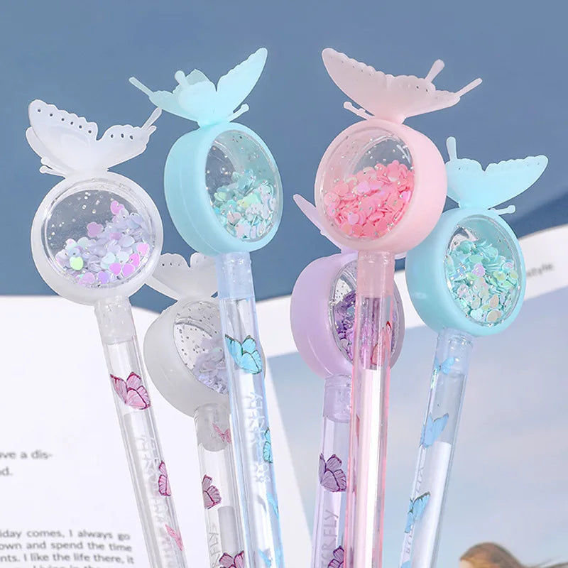 10/20/50/100pcs/set Kawaii Sequin Gel Pen Cute Butterfly Bunny