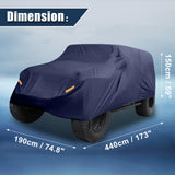 Uxcell Car Cover for Jeep Wrangler JK 2 4 Door 2007-2017 for JL 2018-2021 Outdoor Waterproof Sun Rain Dust Wind Protection