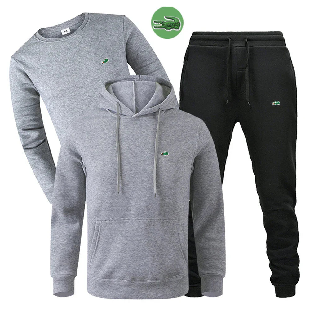 High quality embroidered hooded sweatshirt pants suit casual