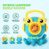 Cartoon Octopus Green Bubble Shakes His Head And