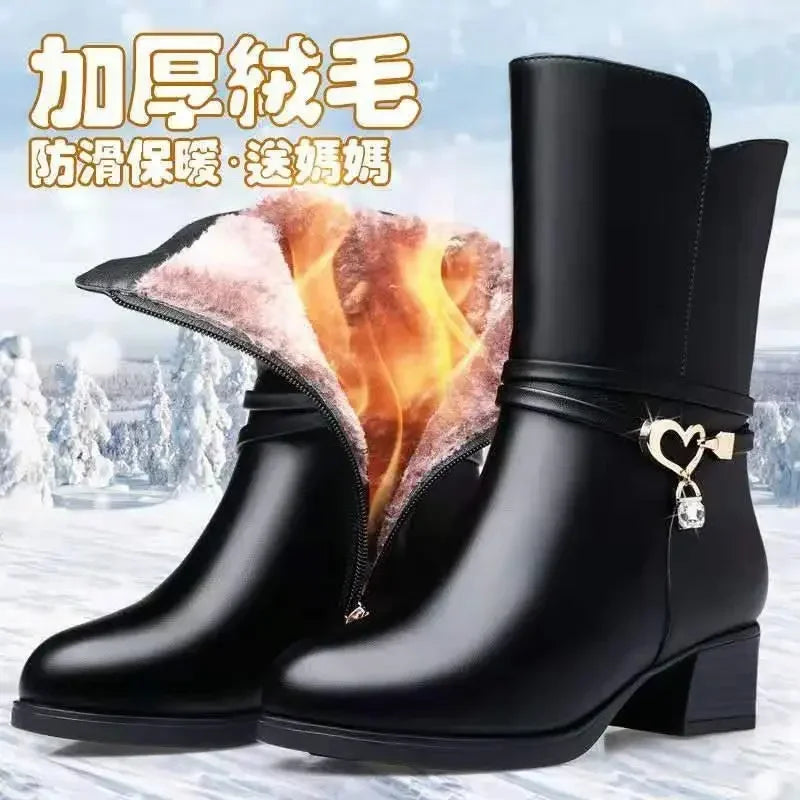 Midtube Boots Women's Winter Ankle Boots Female Students