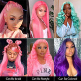 Sogreat Pink Lace Front Wig Human Hair 13x4
