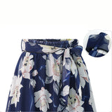 Plus Size Print Floral Skirt Women 2023 Summer