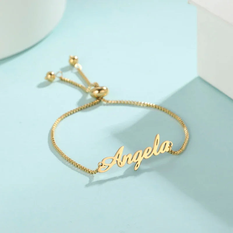 Lemegeton Custom Name Bracelet For Women Personalized Bracelet