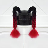 2Pcs Motorcycle Helmet Wig Braids Decoration