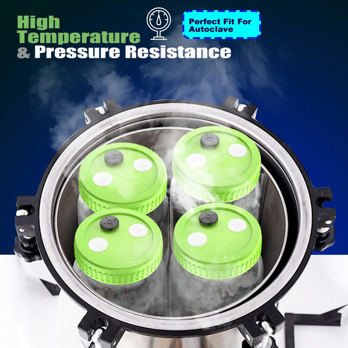 Liquid Culture Lids - Autoclavable 86mm Wide Mouth