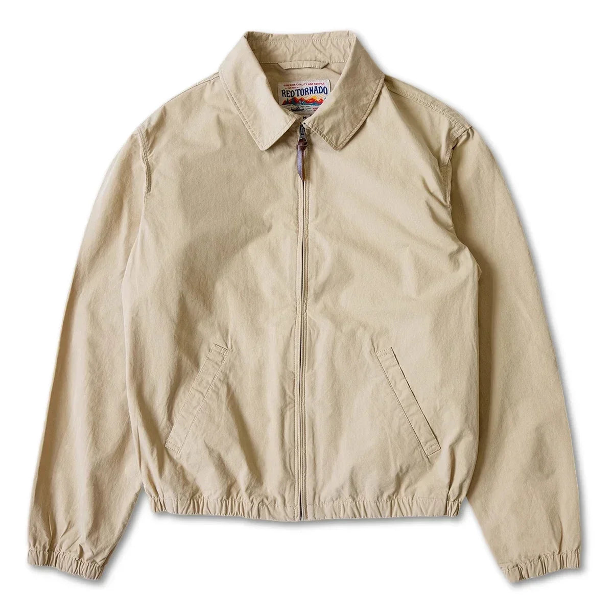 Red Tornado Lightweight Full-Zip Commuter Jacket Turn-Down Collar