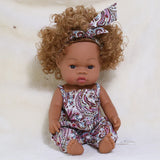 35cm Newborn Reborn African Doll Baby Simulation Soft