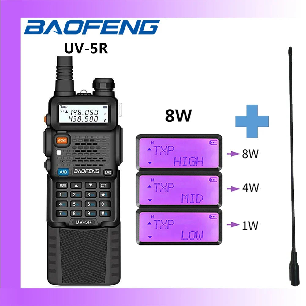 2023 Baofeng UV-5R 5W/8W Walkie Talkie Long Range