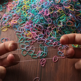 1000pcs Disposable Colorful Hair Ties Elastic Hair Bands
