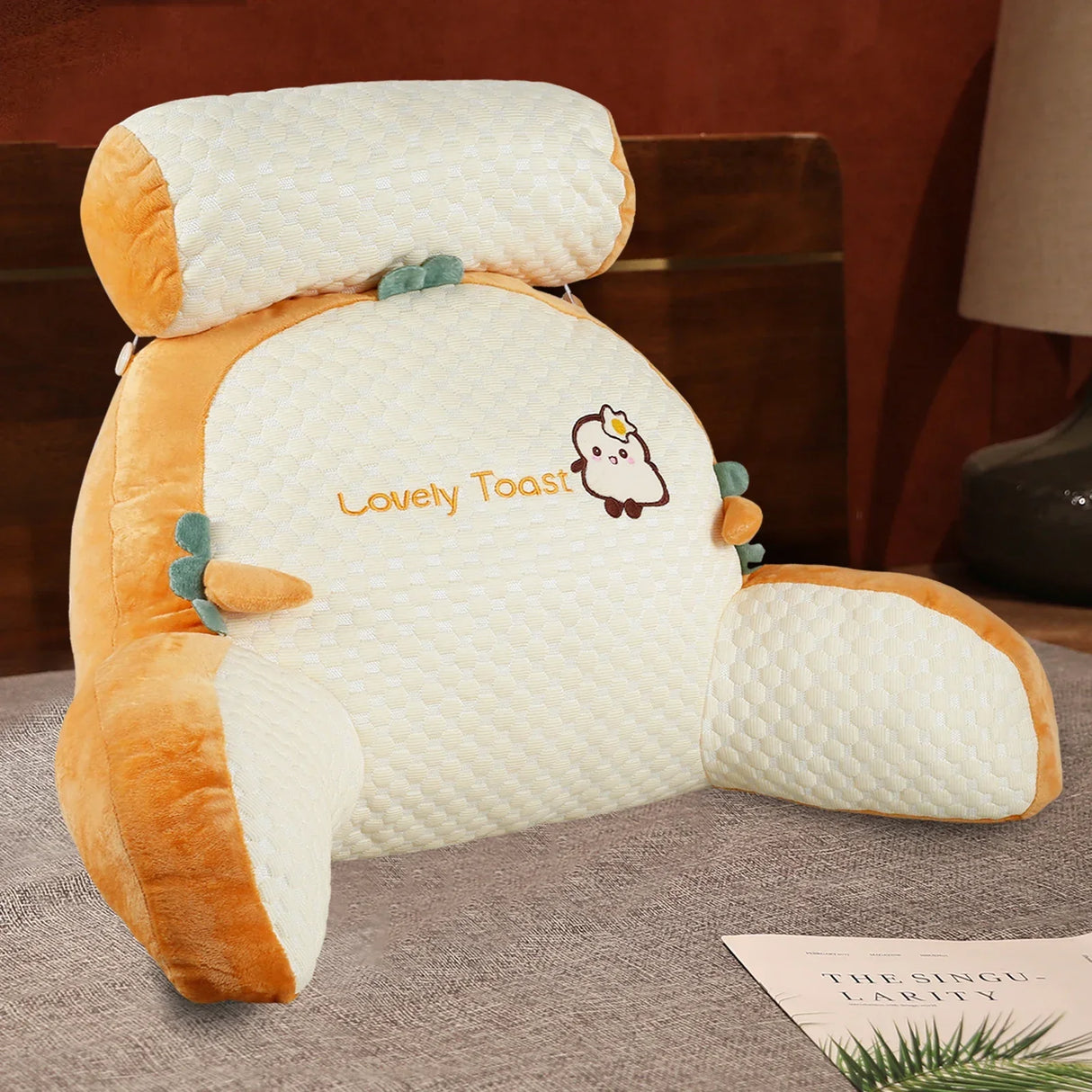 All Season Reading Pillow Comfortable Soft Detachable Lumbar