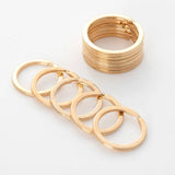 100 PcsLot Rose gold Key Ring Plated 25mm