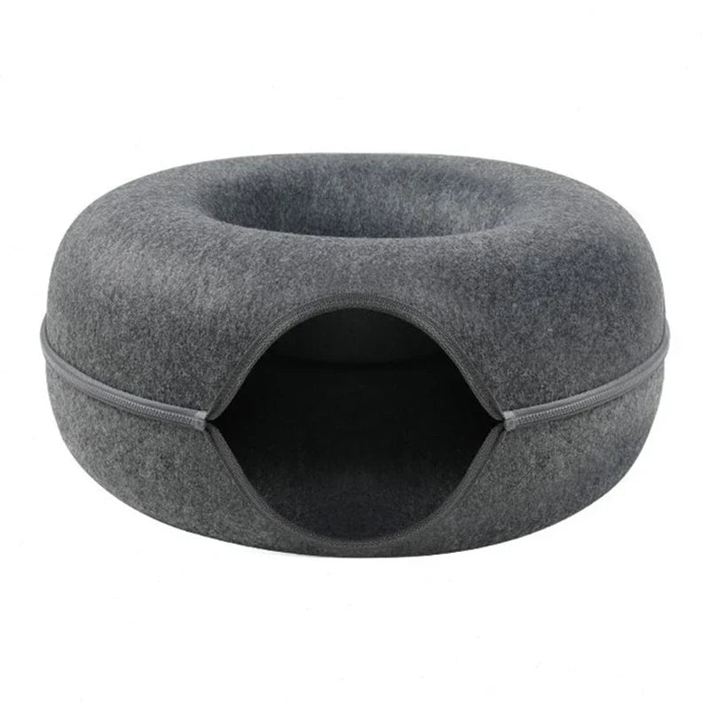 Donut Cat Bed Hiding House Indoor Tunnel Toys