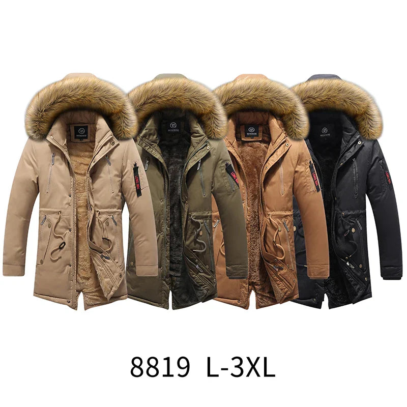 2023 Mens Winter New Windproof Warm Thick Fleece