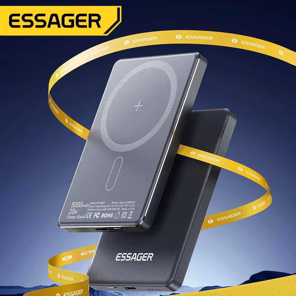 Essager Thin Wireless Power Bank 5000mAh Fast Charge