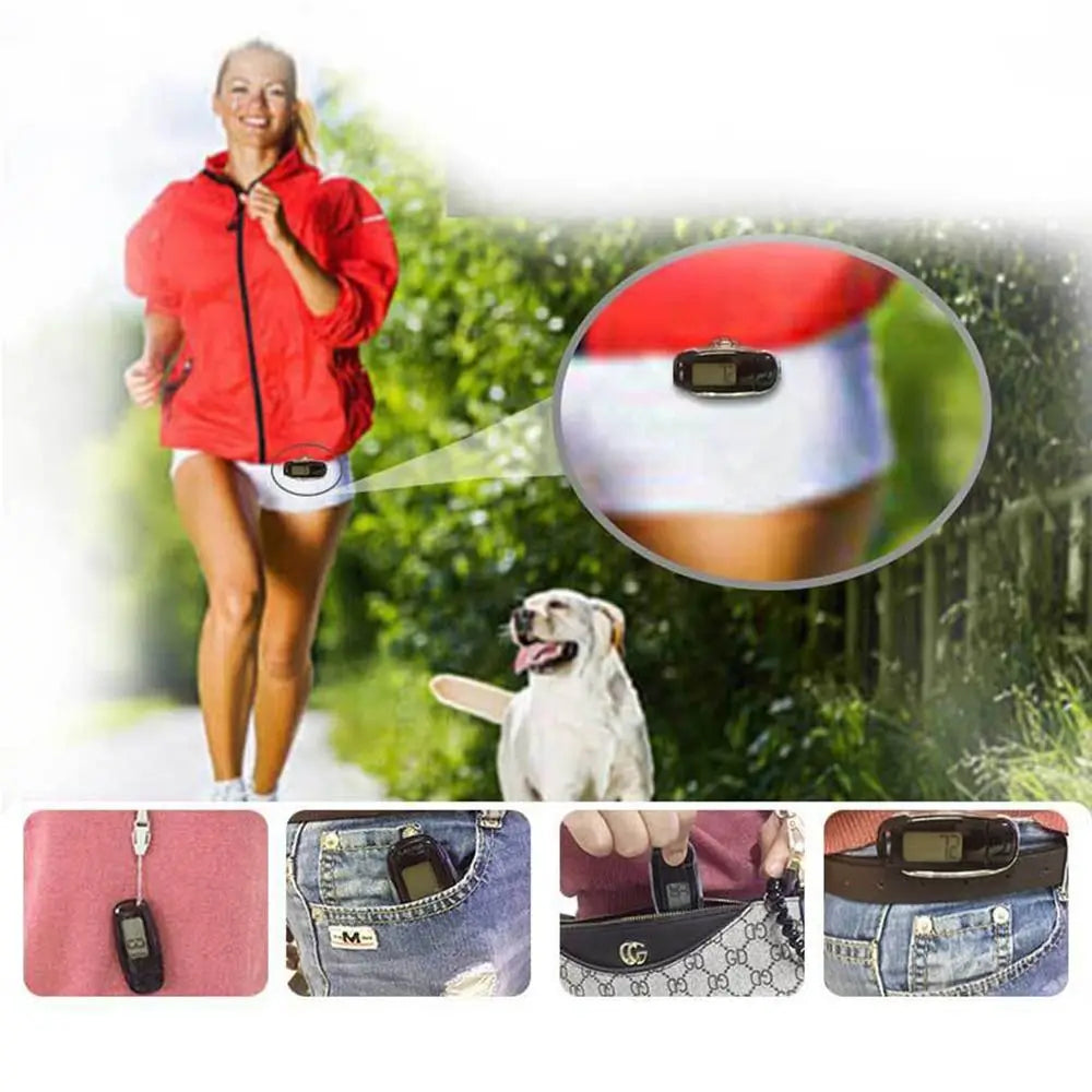 USB Rechargeable 3D Pedometer 3D Tri-Axis Sensor Backlight