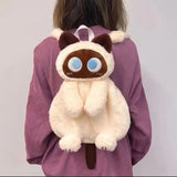 40cm Kawaii Plush Big Eyes Cat Toy Backpack