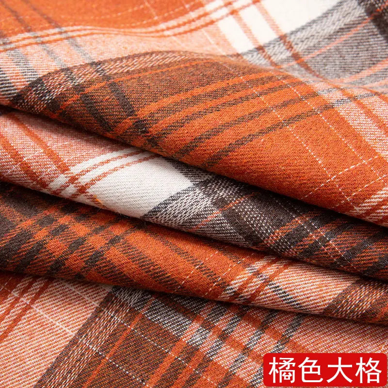 Yarn Dyed Soft Thickening Grinding Wool Plaid Fabric