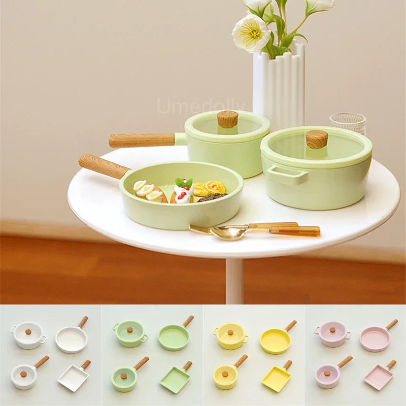 1/6 Dollhouse Miniature Kitchen Mini Frying Pan Soup