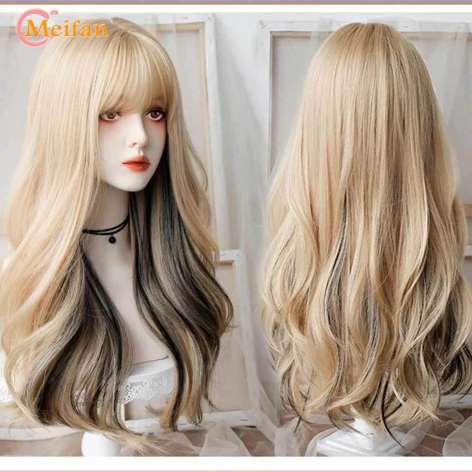 MEIFAN Long Lolita Ombre Harajuku Wig With Bang
