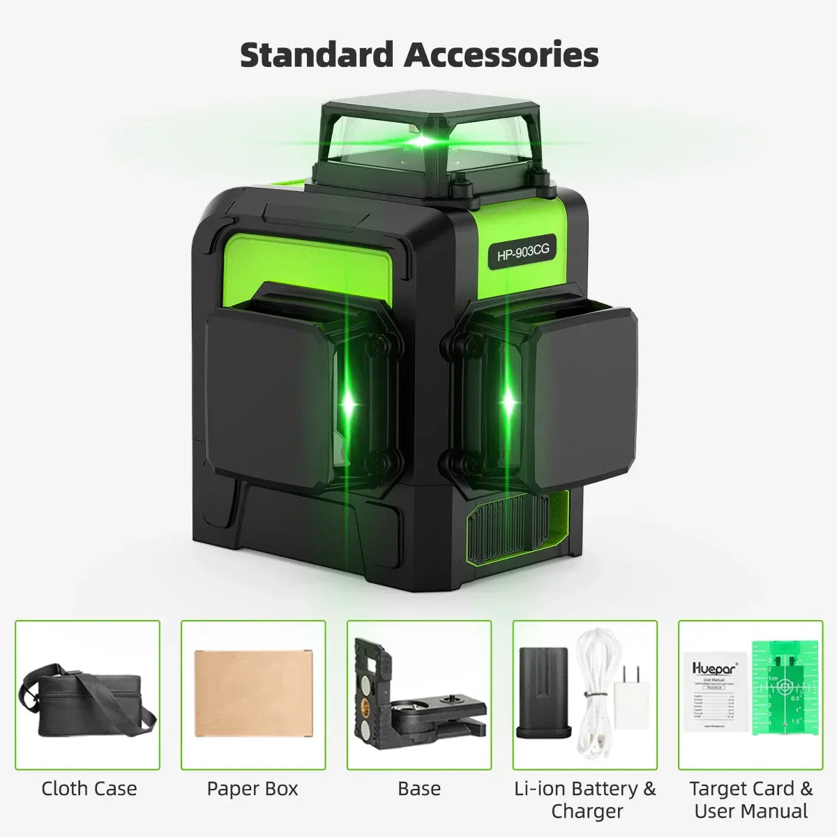 Huepar 12 Lines 3D Cross Line Laser Level