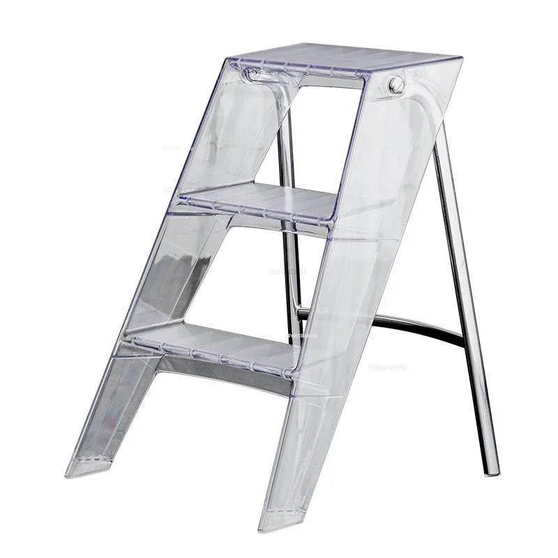 Modern Home Folding Ladder Transparent Acrylic Step Ladders