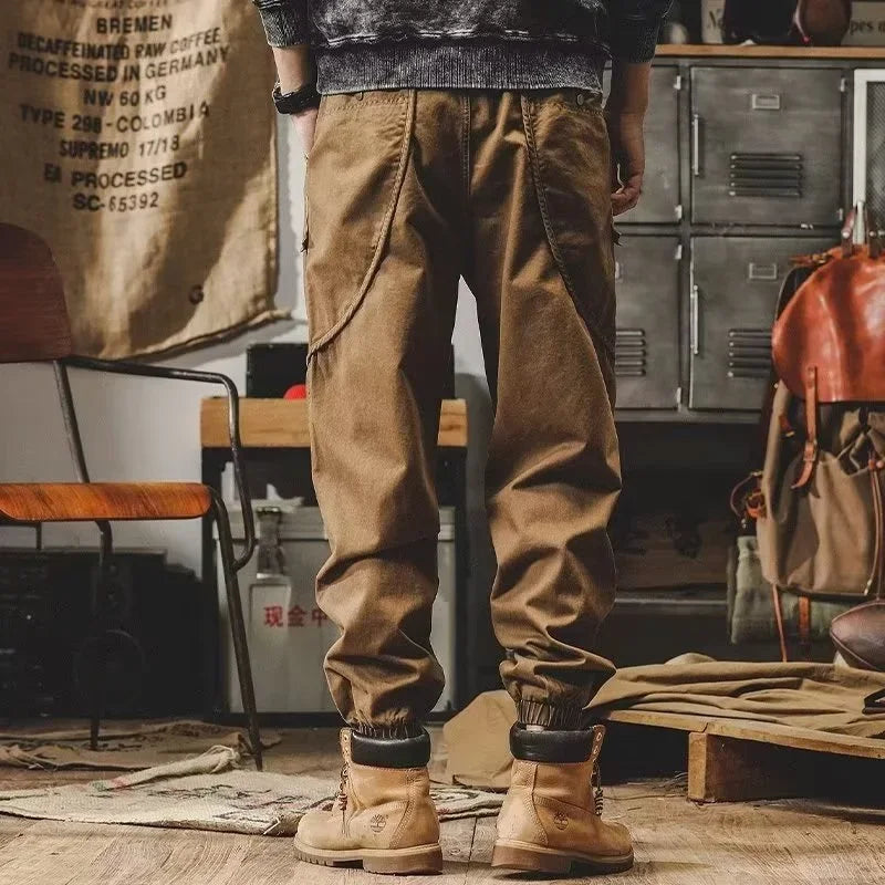 American Letter Foam Print City Tactical Cargo Pants