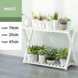 Wooden Multilayer Flowerpot Organizer Flower Holder Balcony Stand