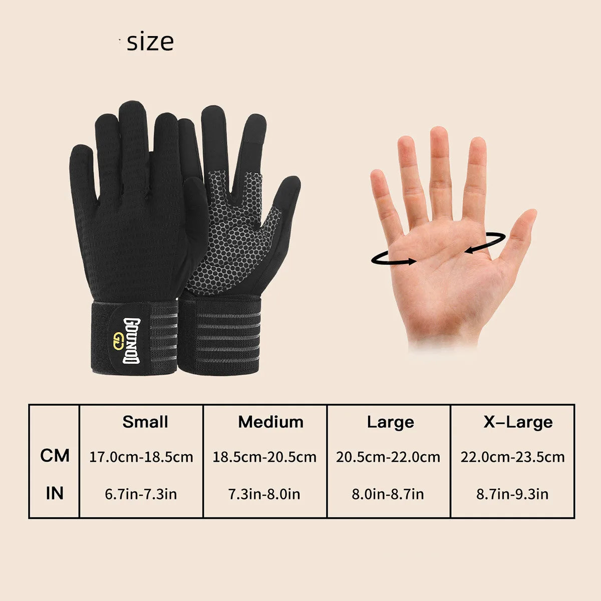 Gym Gloves Full Finger Weight Lifting Gloves With