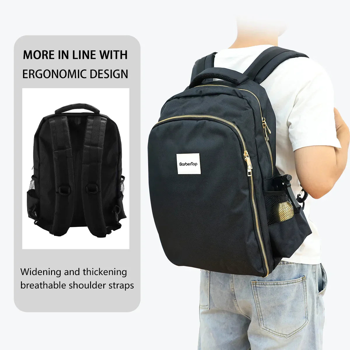 Barber Backpack Portable Hairstylist Tools Bag Large Multifunctional